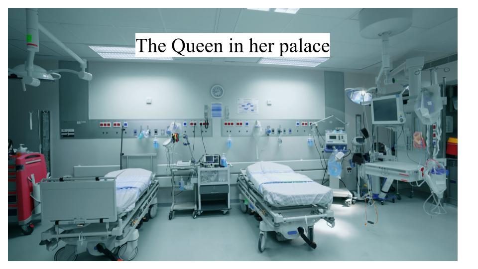 The Queen in her palace